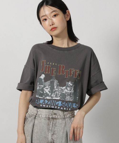 LAKOLE（ラコレ）の「アソートバンドTEE / 493604（Tシャツ/カットソー・レディース・オフホワイト/チャコール/ベージュ/ネイビー・FREE）」の18枚目の写真