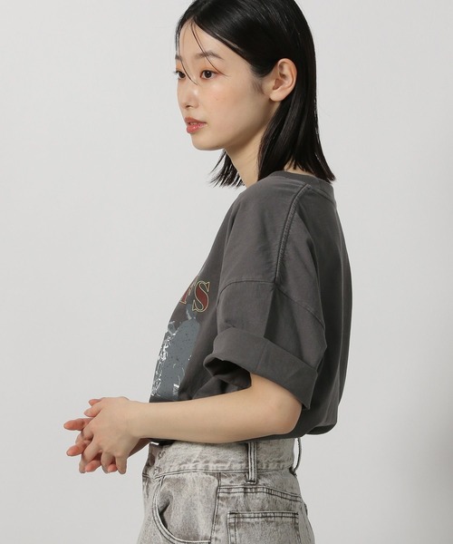 LAKOLE（ラコレ）の「アソートバンドTEE / 493604（Tシャツ/カットソー・レディース・オフホワイト/チャコール/ベージュ/ネイビー・FREE）」の19枚目の写真