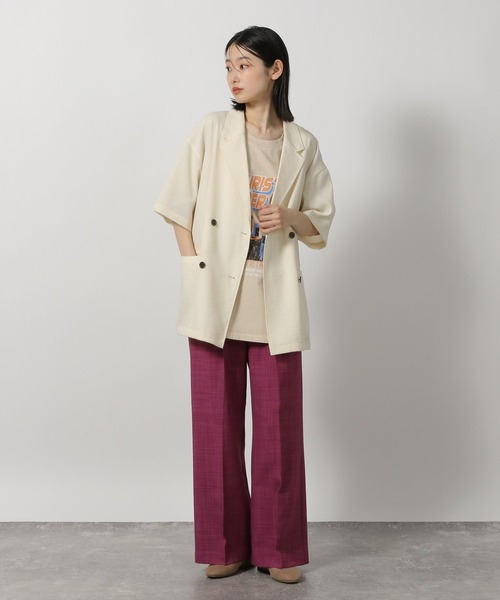 LAKOLE（ラコレ）の「アソートバンドTEE / 493604（Tシャツ/カットソー・レディース・オフホワイト/チャコール/ベージュ/ネイビー・FREE）」の15枚目の写真