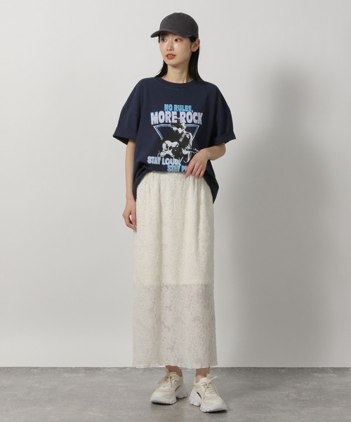 LAKOLE（ラコレ）の「アソートバンドTEE / 493604（Tシャツ/カットソー・レディース・オフホワイト/チャコール/ベージュ/ネイビー・FREE）」の21枚目の写真
