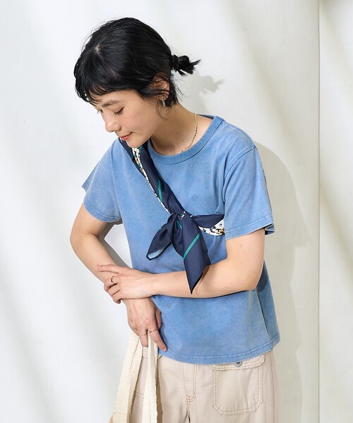 FREAK'S STORE（フリークスストア）の「ケミカル加工Tシャツ（Tシャツ/カットソー・レディース・ブラウン/ブルー/ブラック・ﾌﾘ-）」の14枚目の写真