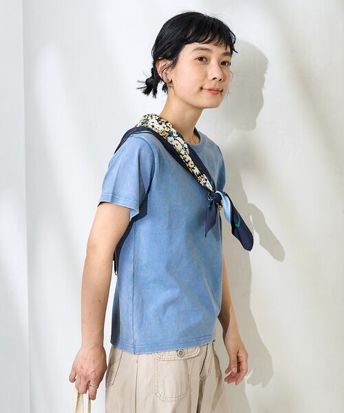FREAK'S STORE（フリークスストア）の「ケミカル加工Tシャツ（Tシャツ/カットソー・レディース・ブラウン/ブルー/ブラック・ﾌﾘ-）」の15枚目の写真