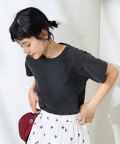 FREAK'S STORE（フリークスストア）の「ケミカル加工Tシャツ（Tシャツ/カットソー・レディース・ブラウン/ブルー/ブラック・ﾌﾘ-）」の21枚目の写真