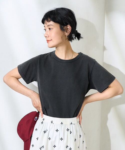 FREAK'S STORE（フリークスストア）の「ケミカル加工Tシャツ（Tシャツ/カットソー・レディース・ブラウン/ブルー/ブラック・ﾌﾘ-）」の22枚目の写真