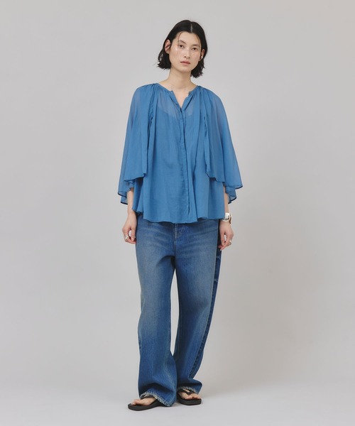 Curensology(カレンソロジー)/カディライクケープブラウス シャツ/ブラウス