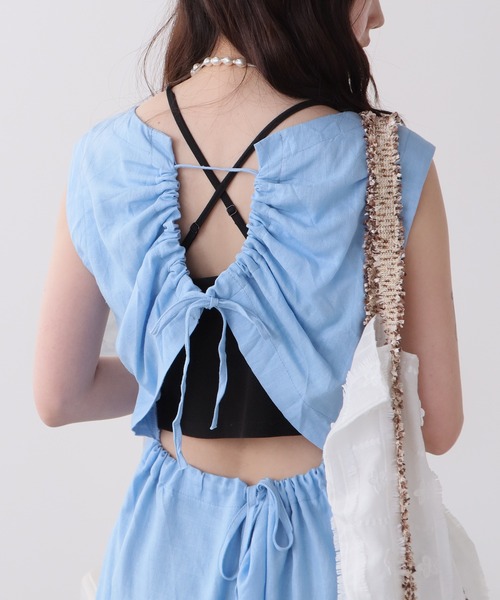 ROOPTOKYO(ループトウキョウ)の「バックオープンリボンワンピース 秋物 秋服 2026年秋冬(ワンピース・レディース・ブルー/ホワイト/ブラック・FREE)」の13枚目の写真