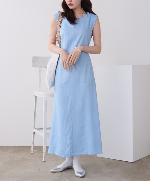 ROOPTOKYO(ループトウキョウ)の「バックオープンリボンワンピース 秋物 秋服 2026年秋冬(ワンピース・レディース・ブルー/ホワイト/ブラック・FREE)」の16枚目の写真