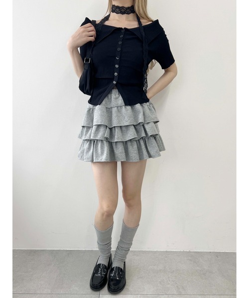 PHILLY（フィリー）の「【PHILLY】ボタンオフショルトップス（Tシャツ/カットソー・レディース・ブラック/ホワイト/チャコールグレー・FREE）」の10枚目の写真