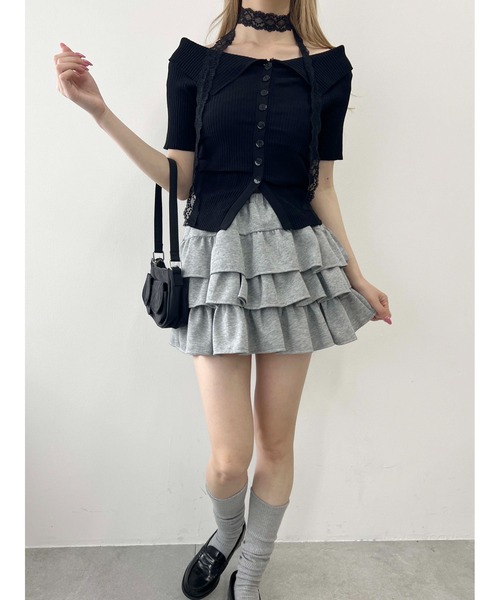 PHILLY（フィリー）の「【PHILLY】ボタンオフショルトップス（Tシャツ/カットソー・レディース・ブラック/ホワイト/チャコールグレー・FREE）」の11枚目の写真