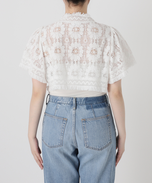 セール】IENA LA BOUCLE コットンレースショートボレロ（シャツ