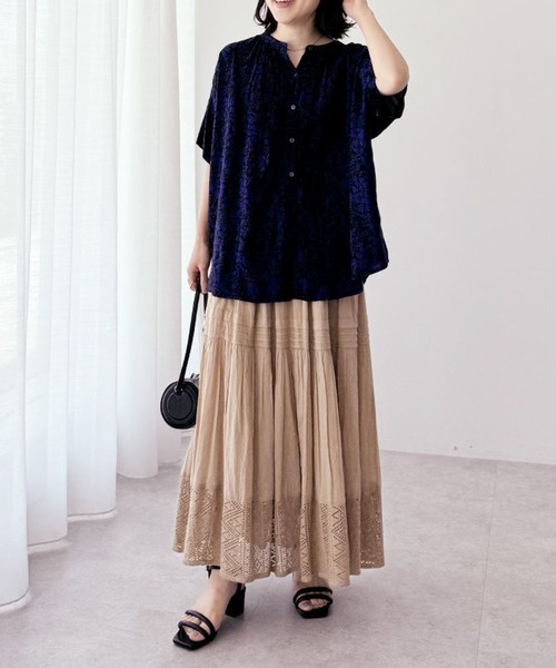 Green　Parks（グリーンパークス）の「アソート柄さらっとレーヨンブラウス（シャツ/ブラウス・レディース・チェック/ストライプ/その他14/マルチ/ブラック系その他・FREE）」の6枚目の写真