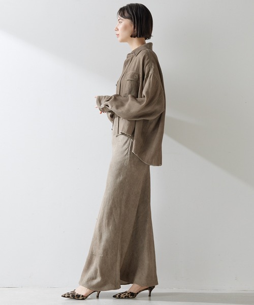 セール】ツイル顔料染めスクエアシャツ（シャツ/ブラウス