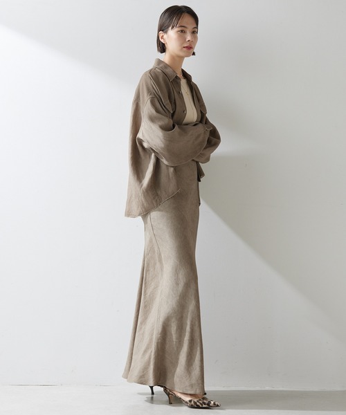 セール】ツイル顔料染めスクエアシャツ（シャツ/ブラウス）｜Whim