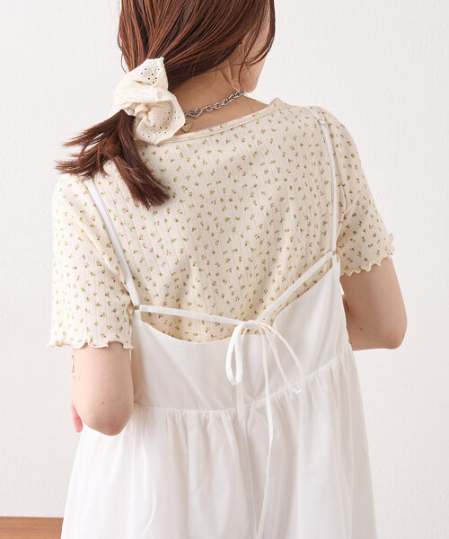 w closet(ダブルクローゼット)の「レースシュシュ(その他ヘアアクセサリー・レディース・アイボリー/レッド・FREE)」の3枚目の写真