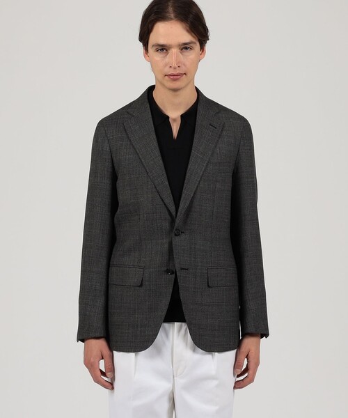 TOMORROWLAND （トゥモローランド）の「コットンウール ホップサック シングルブレステッド2Bジャケット Di PRAY（テーラードジャケット・メンズ・グレー/ネイビー・44/46/48/42/50/52）」の4枚目の写真