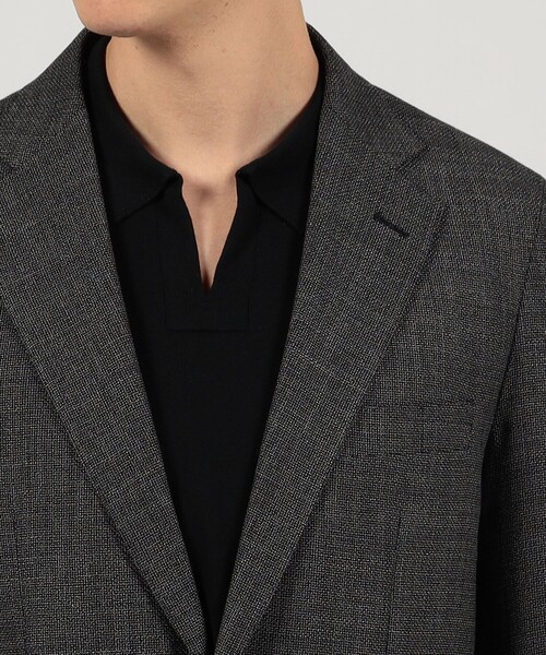 TOMORROWLAND （トゥモローランド）の「コットンウール ホップサック シングルブレステッド2Bジャケット Di PRAY（テーラードジャケット・メンズ・グレー/ネイビー・44/46/48/42/50/52）」の8枚目の写真