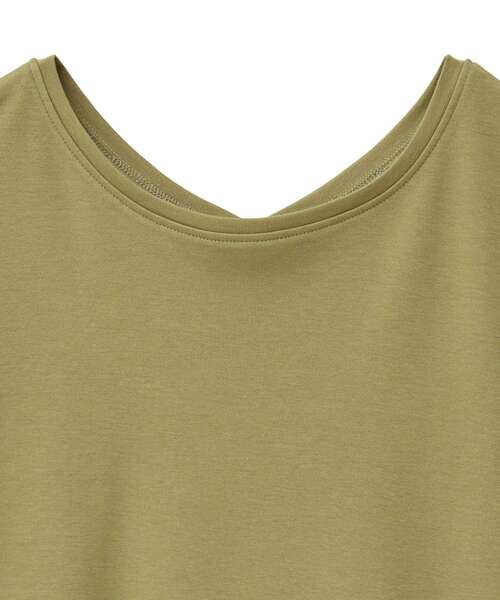 AMERICAN HOLIC(アメリカンホリック)の「接触冷感フレンチスリーブコクーンプルオーバー(Tシャツ/カットソー・レディース・ホワイト系その他/オフホワイト/ブルー系その他6/ブラック/オリーブ・M/L)」の18枚目の写真