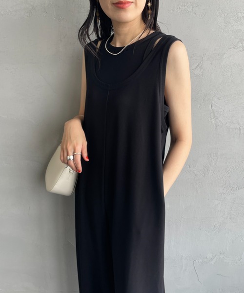 【新品タグ付き】Layered Romper /レイヤードロンパース ブラックS Adult Lux Bamboo Zero Waste, One-Size Long Sleeve Romper