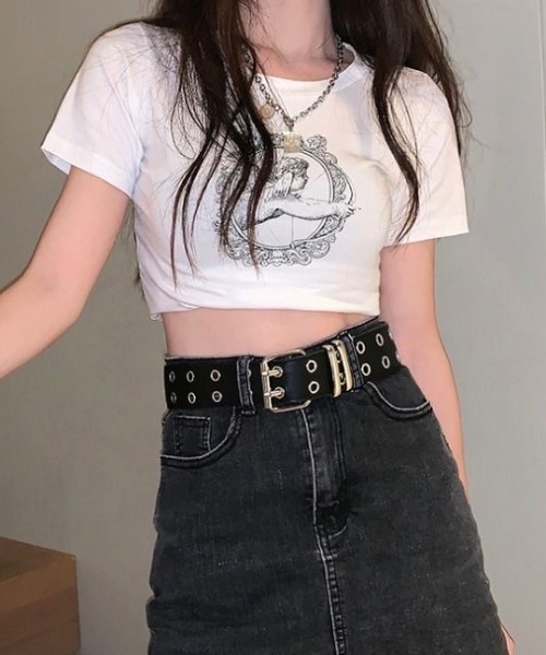 ViViDAY(ビビデー)の「天使プリント半袖ショート丈tシャツ(Tシャツ/カットソー・レディース・ホワイト・M)」の15枚目の写真