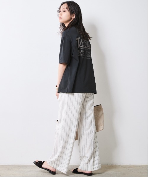 CHIC STYLE(シックスタイル)の「ストライプリラックスパンツ(ペチパンツ付)<大きいサイズ有>シックスタイル(その他パンツ・レディース・ホワイト系/ネイビー系・M/L/LL/3L/4L/5L)」の8枚目の写真