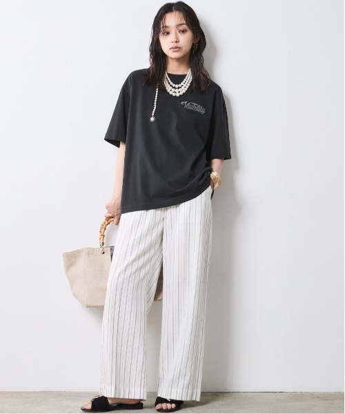 CHIC STYLE(シックスタイル)の「ストライプリラックスパンツ(ペチパンツ付)<大きいサイズ有>シックスタイル(その他パンツ・レディース・ホワイト系/ネイビー系・M/L/LL/3L/4L/5L)」の10枚目の写真