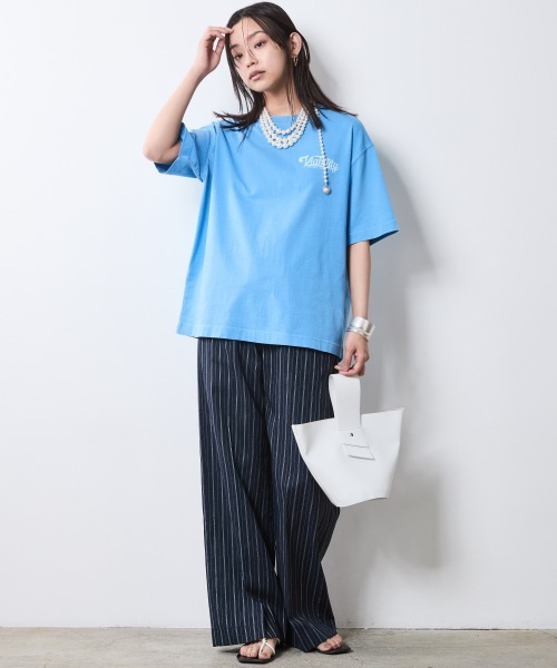 CHIC STYLE(シックスタイル)の「ストライプリラックスパンツ(ペチパンツ付)<大きいサイズ有>シックスタイル(その他パンツ・レディース・ホワイト系/ネイビー系・M/L/LL/3L/4L/5L)」の15枚目の写真