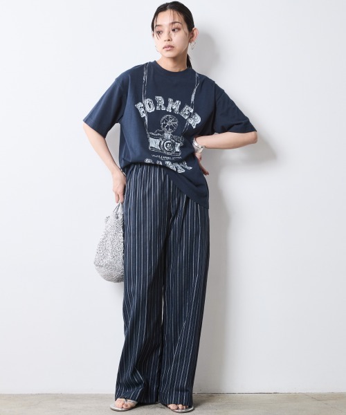 CHIC STYLE(シックスタイル)の「ストライプリラックスパンツ(ペチパンツ付)<大きいサイズ有>シックスタイル(その他パンツ・レディース・ホワイト系/ネイビー系・M/L/LL/3L/4L/5L)」の21枚目の写真