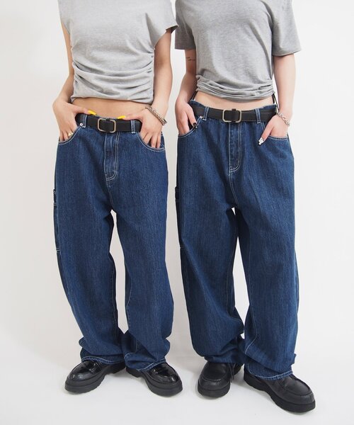 WHO'S WHO gallery(フーズフーギャラリー)の「【KOOKYN/クーキー】 ペインターデニムパンツ/2サイズ(デニムパンツ・レディース・ブルー/ブラック・MEDIUM/LARGE)」の11枚目の写真