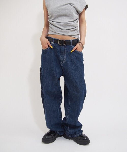 WHO'S WHO gallery(フーズフーギャラリー)の「【KOOKYN/クーキー】 ペインターデニムパンツ/2サイズ(デニムパンツ・レディース・ブルー/ブラック・MEDIUM/LARGE)」の13枚目の写真