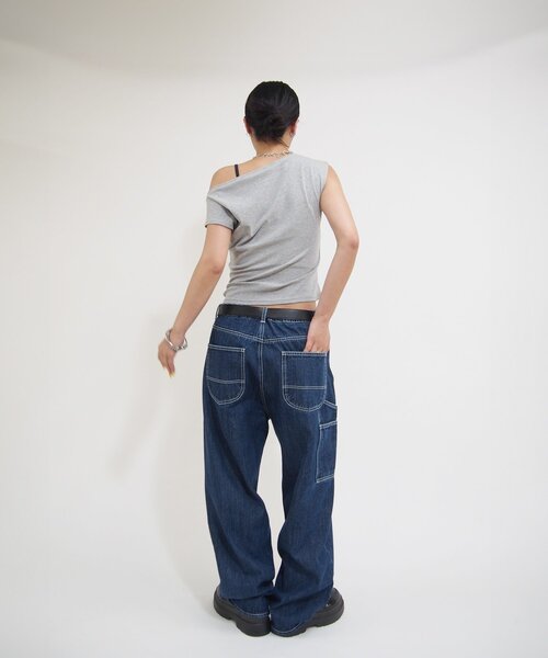 WHO'S WHO gallery(フーズフーギャラリー)の「【KOOKYN/クーキー】 ペインターデニムパンツ/2サイズ(デニムパンツ・レディース・ブルー/ブラック・MEDIUM/LARGE)」の15枚目の写真