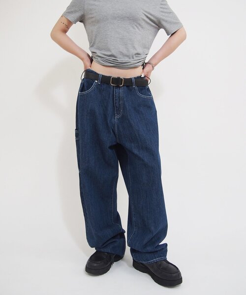 WHO'S WHO gallery(フーズフーギャラリー)の「【KOOKYN/クーキー】 ペインターデニムパンツ/2サイズ(デニムパンツ・レディース・ブルー/ブラック・MEDIUM/LARGE)」の16枚目の写真