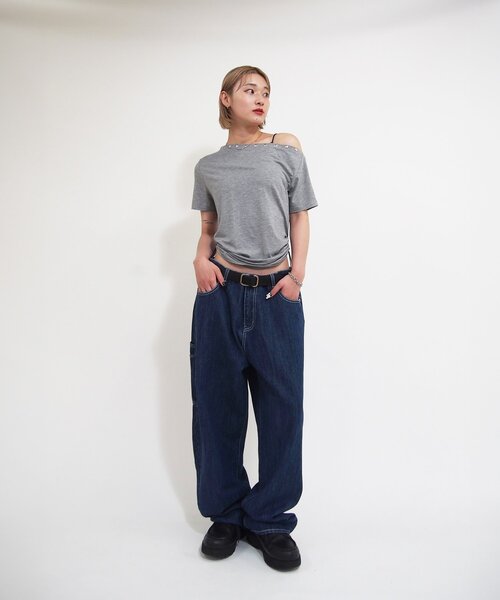 WHO'S WHO gallery(フーズフーギャラリー)の「【KOOKYN/クーキー】 ペインターデニムパンツ/2サイズ(デニムパンツ・レディース・ブルー/ブラック・MEDIUM/LARGE)」の17枚目の写真