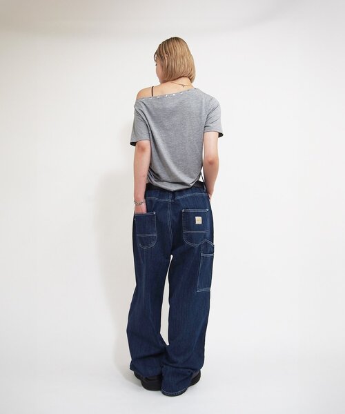 WHO'S WHO gallery(フーズフーギャラリー)の「【KOOKYN/クーキー】 ペインターデニムパンツ/2サイズ(デニムパンツ・レディース・ブルー/ブラック・MEDIUM/LARGE)」の18枚目の写真