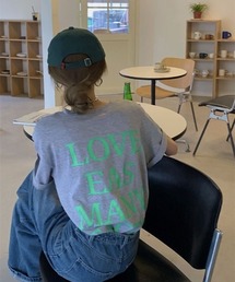 バックメッセージロゴオーバーサイズTシャツ