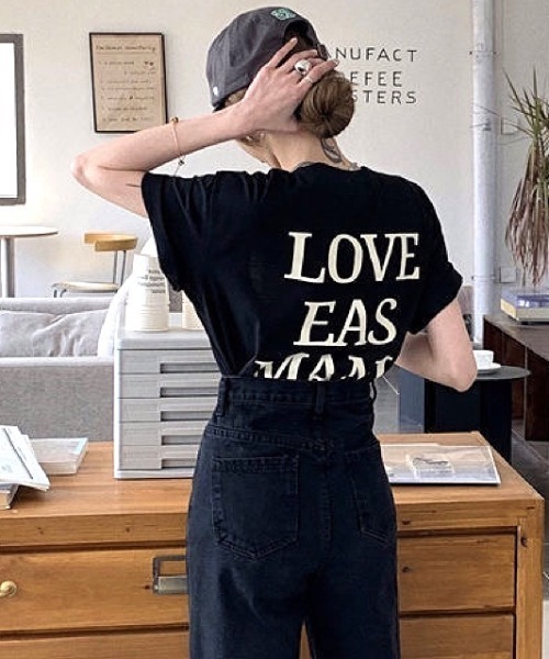 SHEENA(シーナ)の「バックメッセージロゴオーバーサイズTシャツ(Tシャツ/カットソー・レディース・ホワイト/ブラック/グレー・M)」の15枚目の写真