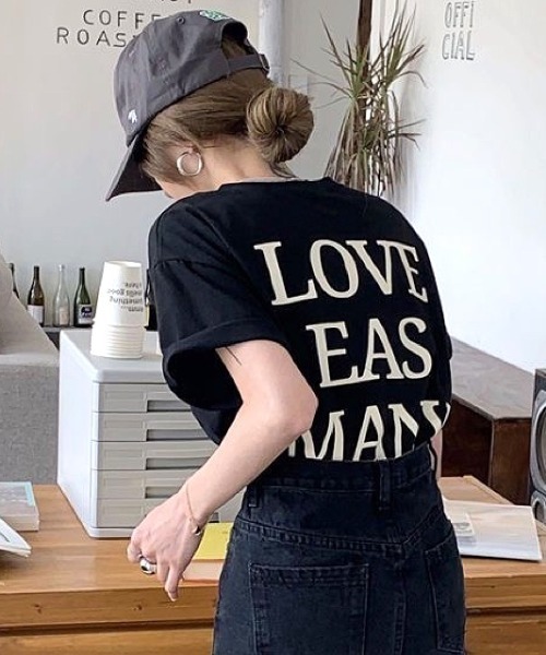 SHEENA(シーナ)の「バックメッセージロゴオーバーサイズTシャツ(Tシャツ/カットソー・レディース・ホワイト/ブラック/グレー・M)」の16枚目の写真