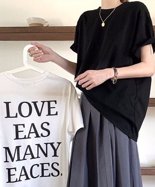 SHEENA(シーナ)の「バックメッセージロゴオーバーサイズTシャツ(Tシャツ/カットソー・レディース・ホワイト/ブラック/グレー・M)」の20枚目の写真