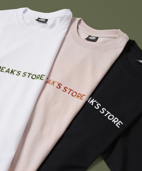 フローラル刺繍クルーネックTシャツ 限定展開 リラックスフィット 刺繍ロゴ クルーネック Tシャツ（T