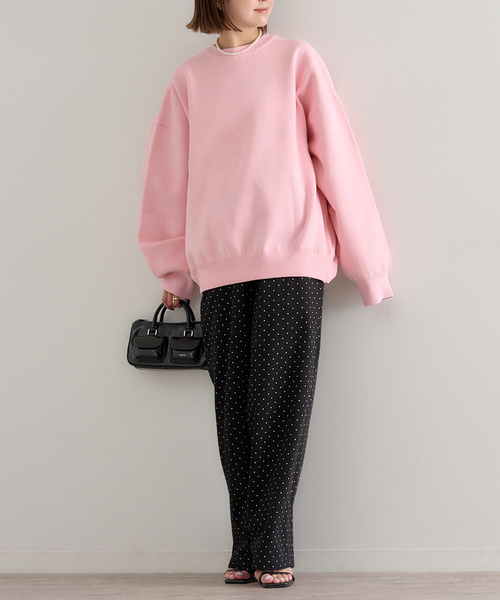 Spick&span スウェット ピンク【美品】 セール】スウェットライクニット（ニット/セーター）｜U by SPICK&SPAN