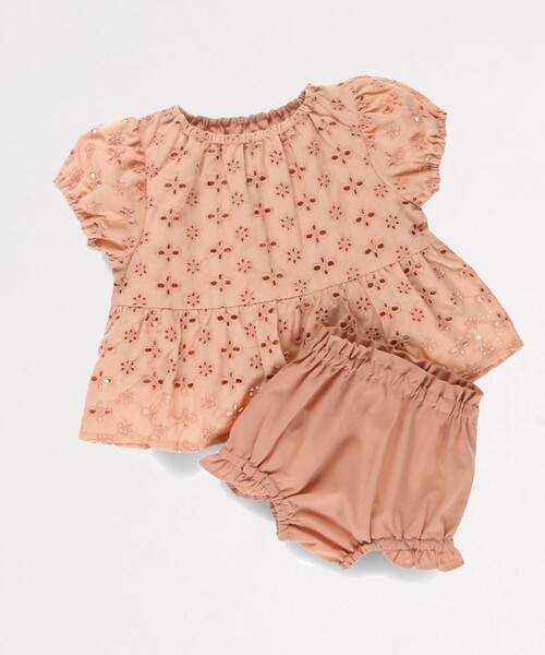 BRANSHES(ブランシェス)の「【おそろい】スカラップレーストップス&ボトムスセット(その他ベビーウェア・キッズ・オレンジ/アイボリー・70/80)」の12枚目の写真