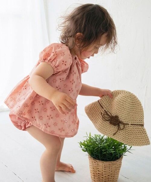 BRANSHES(ブランシェス)の「【おそろい】スカラップレーストップス&ボトムスセット(その他ベビーウェア・キッズ・オレンジ/アイボリー・70/80)」の14枚目の写真