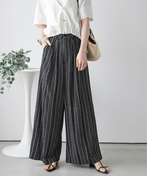 La-gemme(ラジェム)の「リネンライクワイドパンツ(その他パンツ・レディース・ホワイト/ブラック・L/M)」の13枚目の写真