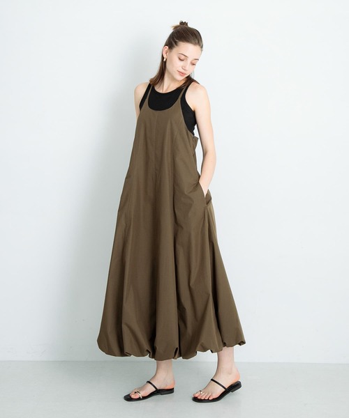 レイビームス　今季　16,500円　2025ss バルーンぺプラムワンピース セール】バルーン ペプラム ワンピース（ワンピース）｜Ray