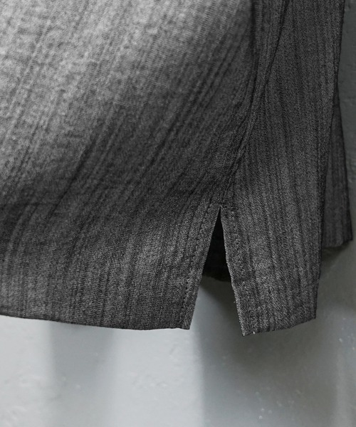 MinoriTY（マイノリティ）の「【MinoriTY】リネンタッチルーズシャツ オーバーサイズ ルーズフィット メンズ 夏服（シャツ/ブラウス・メンズ・ブラック/ライトブラック/ブルーグレー・M/L）」の10枚目の写真