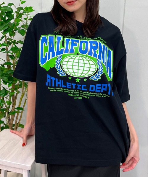 RGY(アールジーワイ)の「【RGY】CALIFORNIAビッグシルエットTシャツ(Tシャツ/カットソー・メンズ・ネイビー/ホワイト/ブラック・MEDIUM/LARGE)」の2枚目の写真