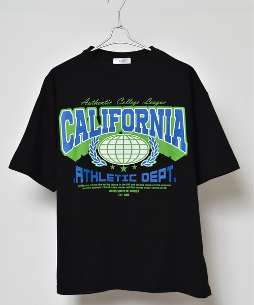 RGY(アールジーワイ)の「【RGY】CALIFORNIAビッグシルエットTシャツ(Tシャツ/カットソー・メンズ・ネイビー/ホワイト/ブラック・MEDIUM/LARGE)」の6枚目の写真