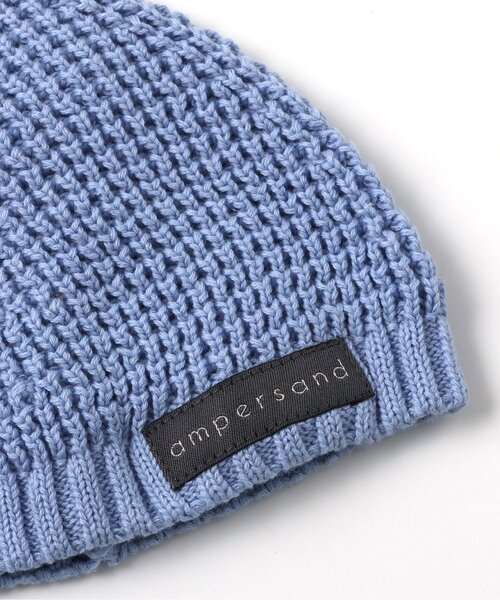 Ampersand(アンパサンド)の「とんがりベビーニット帽(ニットキャップ/ビーニー・キッズ・サックスブルー/ベージュ/キナリ/イエロー/ピンク・46/48)」の10枚目の写真