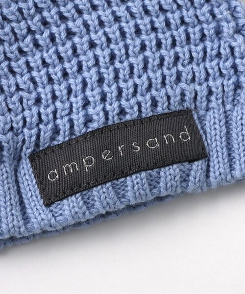 Ampersand(アンパサンド)の「とんがりベビーニット帽(ニットキャップ/ビーニー・キッズ・サックスブルー/ベージュ/キナリ/イエロー/ピンク・46/48)」の9枚目の写真