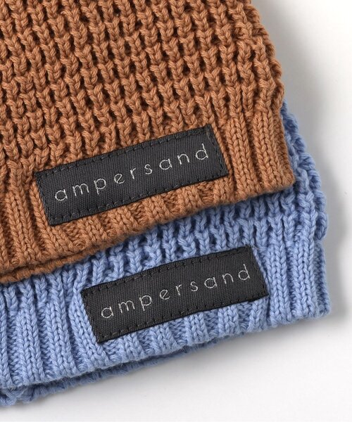 Ampersand(アンパサンド)の「とんがりベビーニット帽(ニットキャップ/ビーニー・キッズ・サックスブルー/ベージュ/キナリ/イエロー/ピンク・46/48)」の7枚目の写真