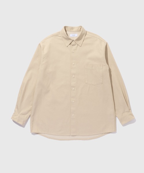 ADAM ET ROPE'(アダムエロペ)の「【ZOZO限定】ルーズフィット デニム シャツ / セットアップ対応 / ユニセックス ≪Made by ZOZO≫(シャツ/ブラウス・メンズ・ブラック/ベージュ系その他/ダークブラウン/ネイビー・M/L/XL)」の3枚目の写真